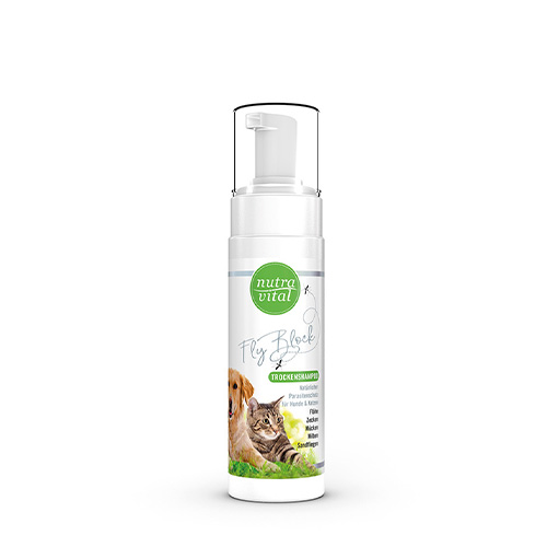 nutravital FlyBlock Trockenshampoo hund katze 150ml